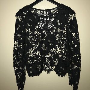 Black lace top